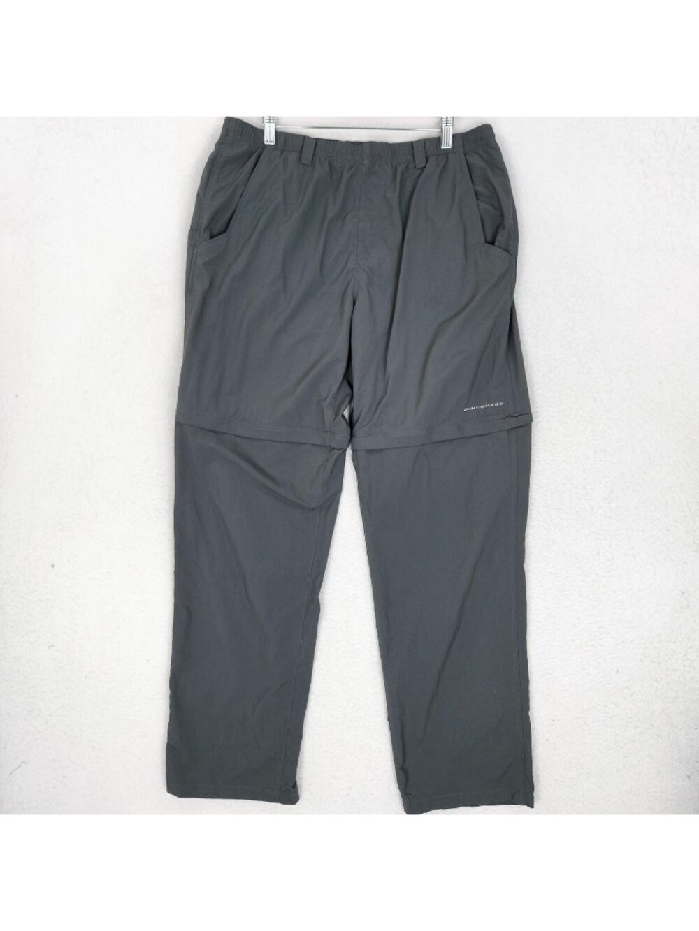 Columbia Pants Mens Large 34X33 Gray Convertible Mesh Lined PFG Omni-Shade